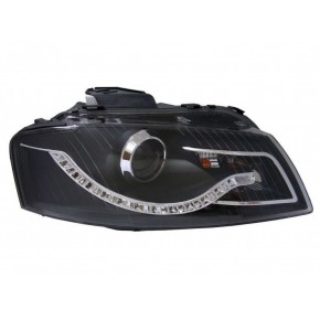 Тюнинг - комплект линзованных фар с дхо Audi A3 8P