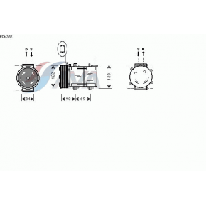 Компрессор кондиционера Ford Maverick  Escape