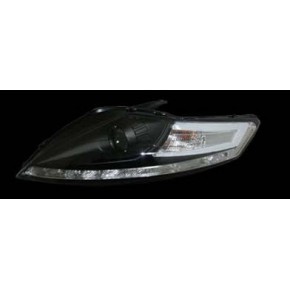 Тюнинг - комплект линзованных фар с led (светодиоды) с регулирующим мотором внутри черные Ford Mondeo - 4 поколение