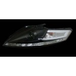 Тюнинг - комплект линзованных фар с led (светодиоды) с регулирующим мотором внутри черные Ford Mondeo - 4 поколение