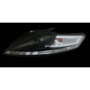 Тюнинг - комплект линзованных фар с led (светодиоды) с регулирующим мотором внутри черные Ford Mondeo - 4 поколение