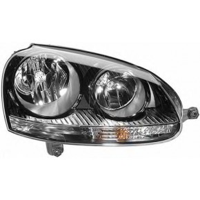 Фара правая с корректором черная Volkswagen Golf 5