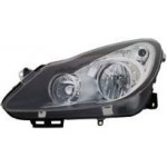 Фара левая под корректор черная Opel Corsa D