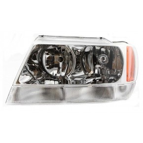 Фара левая с белым поворотником Jeep Grand Cherokee - 2 поколение WJ WG