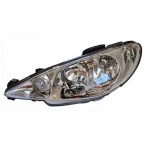 Фара левая под корректор прозрачная Peugeot 206