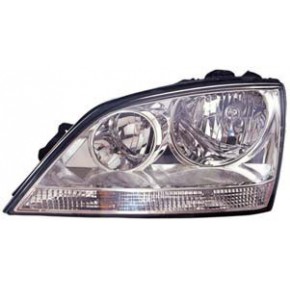 Фара левая под корректор с желтой вставкой европа KIA Sorento - 1 поколение