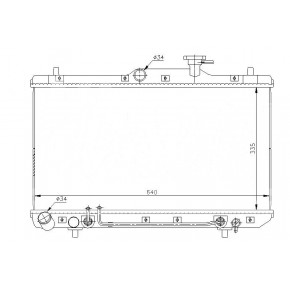 Радиатор охлаждения двигателя 1,6l l4 aкпп/mкпп 3/5дв Hyundai Accent + ТАГАЗ