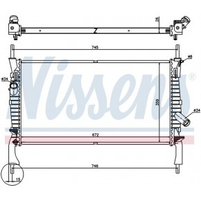 Радиатор охлаждения без кондиционера Ford Transit Mark 7