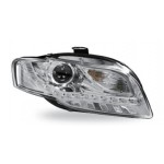 Тюнинг - комплект линзованных фар с led (светодиоды) внутри хром Audi A4 B7