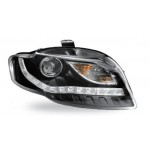 Тюнинг - комплект линзованных фар с led (светодиоды) внутри черные Audi A4 B7