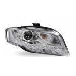 Тюнинг - комплект линзованных фар с led (светодиоды) с led (светодиоды) ук.повор внутри хром Audi A4 B7