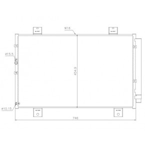 Радиатор кондиционера Toyota HighLander - 2 поколение