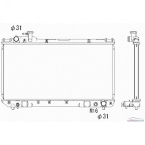 Радиатор охлаждения двигателя 2,0 Toyota RAV4 - 1 поколение