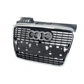 Решетка радиатора хром/черная Audi A4 B7