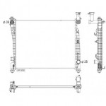 Радиатор охлаждения двигателя 16mm (3.6/5.7 std/hvy) Jeep Grand Cherokee - 4 поколение WK2