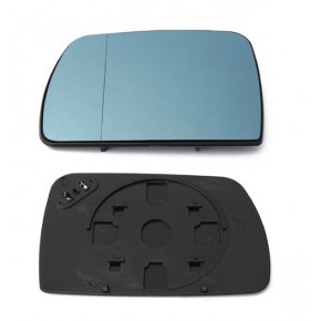 Стекло левого зеркала с подогревом (асферическое) синее BMW E83 X3