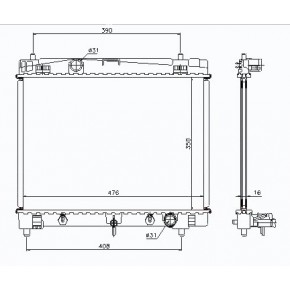 Радиатор охлаждения двигателя акпп euro Toyota Yaris - 2 поколение