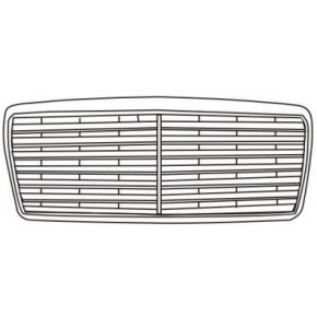 Решетка радиатора (avantgard) хром - черн Mercedes W124  E124