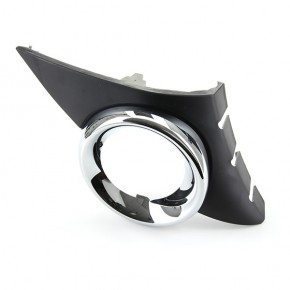 Решетка в передний бампер левая с отверстием под птф хром Peugeot 207