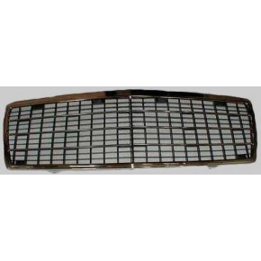 Решетка радиатора в сборе с рамк, 7 молдинг хром - черн Mercedes W140 седан