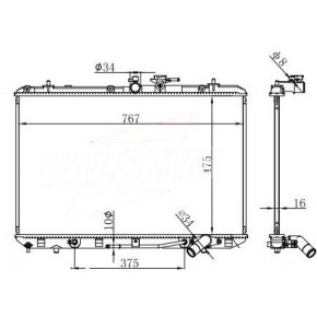 Радиатор охлаждения двигателя акпп 2,7 Toyota HighLander - 2 поколение