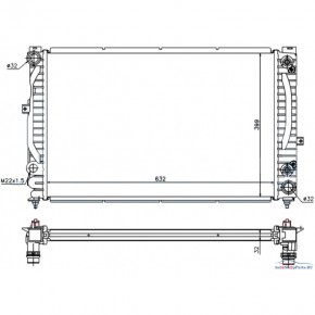 Радиатор охлаждения at 2.4/2.5tdi/2.8 Audi A4 B5