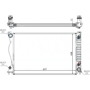 Радиатор охлаждения 2,4/2,8fsi/3,0/3,0 tfsi/3,2 fsi (3.0/3,2 usa) at +ac Audi A6 C6