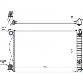 Радиатор охлаждения 2,0 tdi/2,0 tfsi at +ac Audi A6 C6
