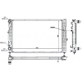 Радиатор охлаждения 1.6/1.8/1.9tdi/2.3 +ac Audi A4 B5