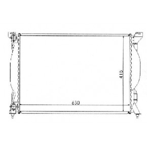 Радиатор охлаждения 1,6/1,8/1,9tdi/2,0/2,0tdi +ас Audi A4 B6