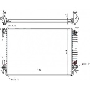 Радиатор охлаждения at 3.0/3.2 fsi Audi A4 B6
