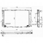 Радиаотор охлаждения 2,0/2,0 16v/2,3/2,4d 632х410х32 Audi 100 C4