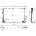 Радиатор охлаждения 2,6/ 2,8 +/-ac под 2 патрубка и 1 отверстие под датчик Audi 100 C4