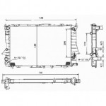 Радиатор охлаждения 632*411*30 2,0-2,5 ат Audi 100 C4
