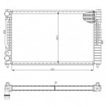 Радиатор охлаэдения 1,6e /1,8e /1,9tdi мт Audi A4 B5