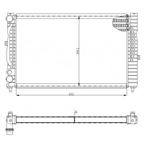 Радиатор охлаэдения 1,6e /1,8e /1,9tdi мт Audi A4 B5
