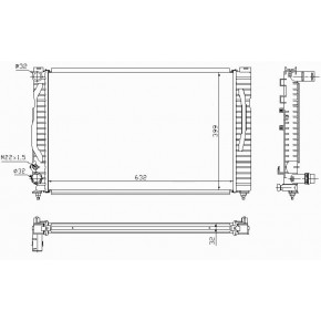 Радиатор охлаждения 1.8 20v/1.9tdi Audi A4 B5