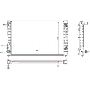 Радиатор охлаждения at 1.6/1.8/1.9tdi Audi A4 B5