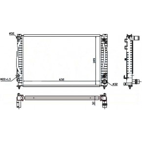 Радиатор охлаждения at 2.6/2.8 Audi A4 B5