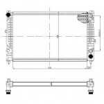 Радиатор охлаждения 2,4i/2,5tdi/2,6/2,8 aт 632x398x32 Audi A4 B5