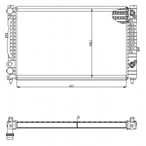 Радиатор охлаждения 1,6e /1,8e /1,9tdi ат 1,8e/1,9tdi ат 632x398x32 Audi A4 B5