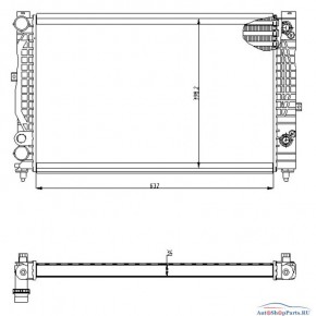 Радиатор охлаждения at 1.6/1.8/1.9tdi Audi A4 B5