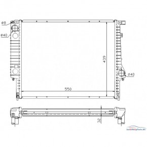 Радиатор охлаждения 316i+-ас/ 318i+-ас/ 320i+ас/ 325i+ас ат BMW E36