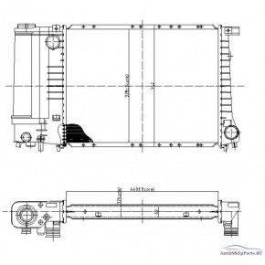 Радиатор охлаждения 520i m20 +ac/ 520i m50/ 525i m20 +/-ac/ 525i m50/ 525ix aт BMW E34