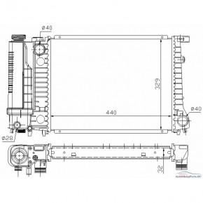Радиатор охлаждения 518i, 520i, 525i BMW E34