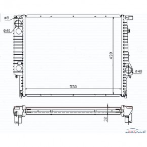 Радиатор охлаждения 320/323/325/328 +ac mt BMW E36