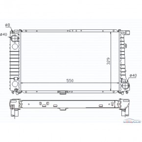 Радиатор охлаждения mt 318 tds BMW E36
