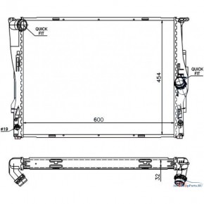 Радиатор охлаждения mt/at 1.6/1.8/2.0/2.3/2.5/2.8/3.0 BMW E87