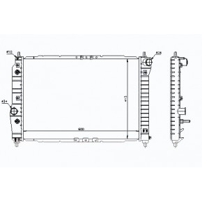 Радиатор охлаждения двигателя 1,2/1,4 +/-a/c aкпп Chevrolet Aveo T200