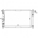 Радиатор охлаждения двигателя 1,3 + ac m/1,5 +ac m/ 1,5 +/- ac a/1,6 +/- ac акпп Chevrolet Lanos Daewoo Lanos